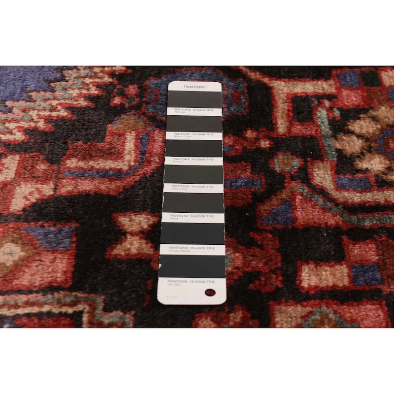 ECARPETGALLERY Hand-knotted Andelz Black, Red Wool Rug - 4'10 x 9'1