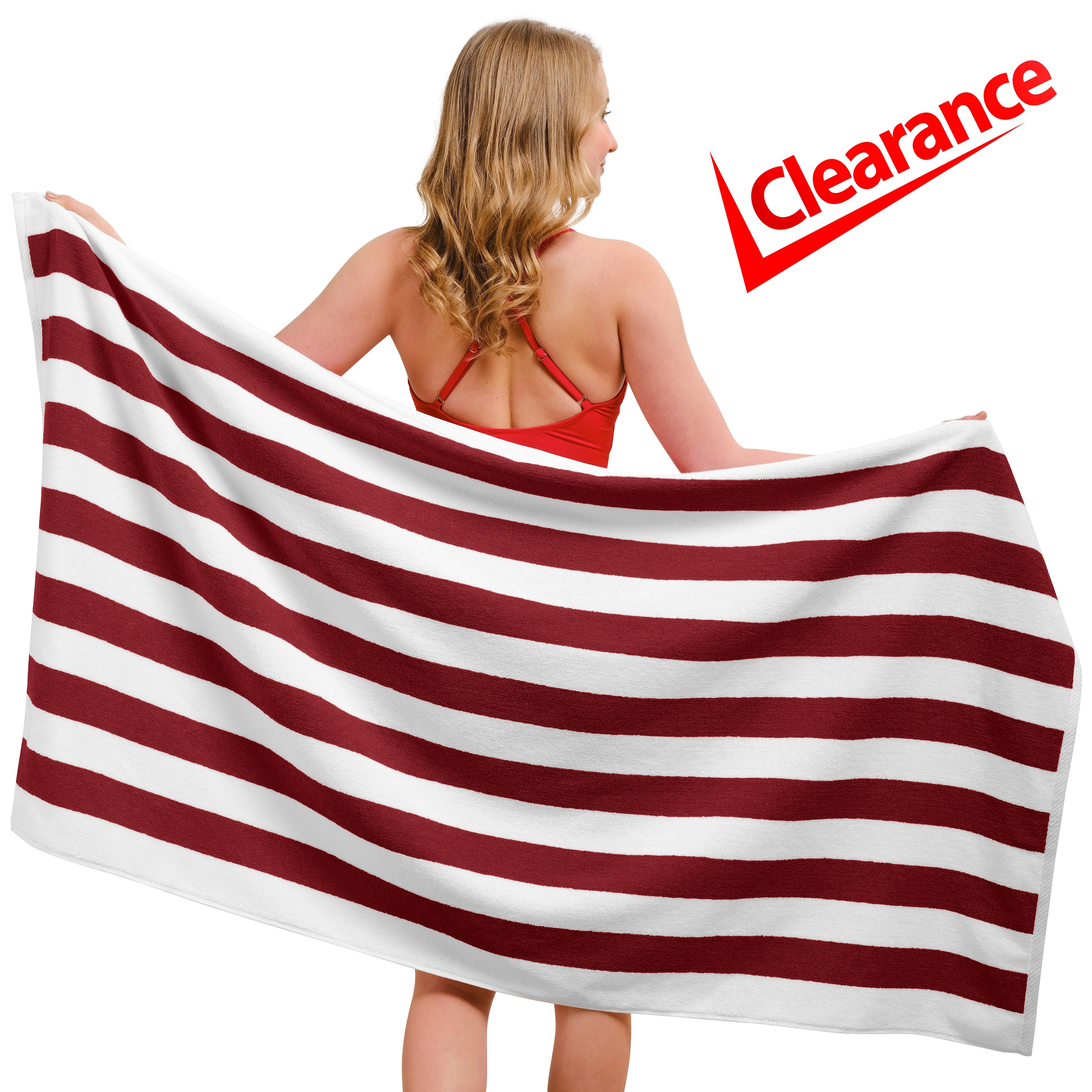 Striped beach towels clearance outlet