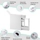 preview thumbnail 8 of 8, Narrow Wood Floor Bathroom Storage Cabinet Holder Organizer