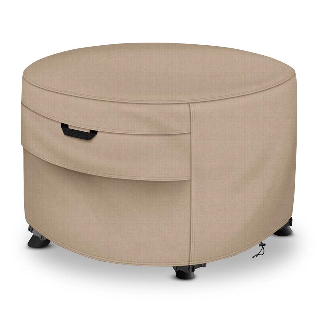 Heavy-Duty Round Fire Pit Cover - Waterproof, UV-Resistant & Tear-Proof with All-Weather Protection