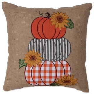 Pillow Perfect Herbst-Dekokissen – Vogelscheuche Motiv, 41,9 X 41,9 Cm, Aus Jute, Für Sofa & Wohnzimmer