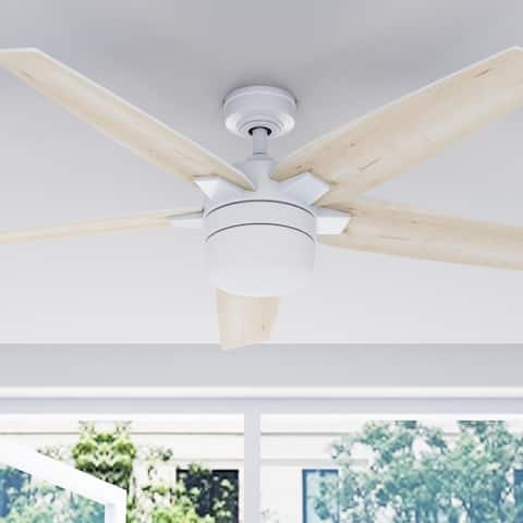 52" Prominence Home Dorsey IO Modern SMART Ceiling Fan, Bright White