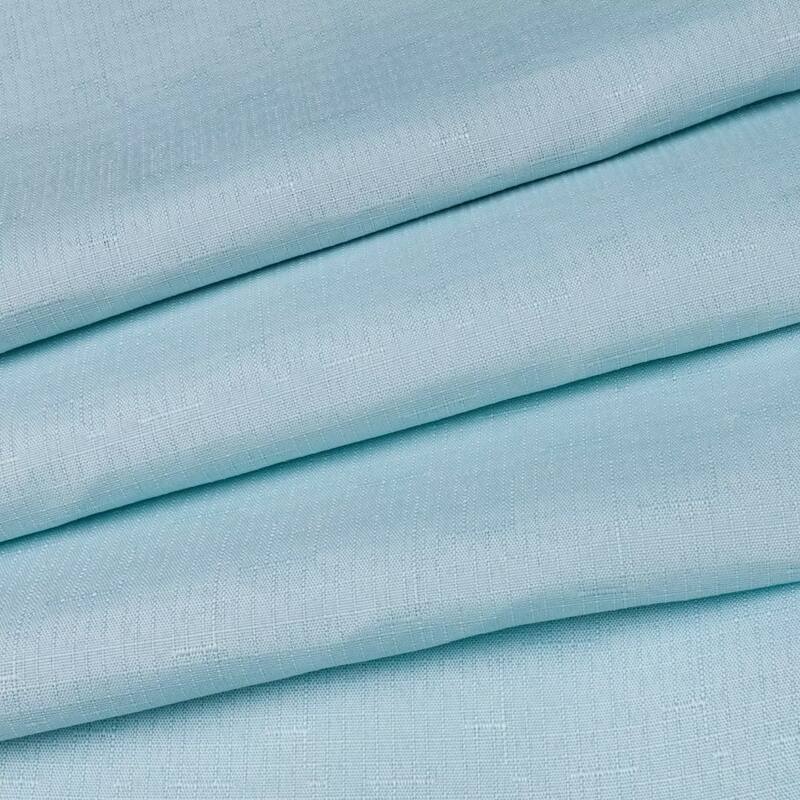 No Hook Slub Linen Texture Shower Curtain with PEVA Snap-in Liner