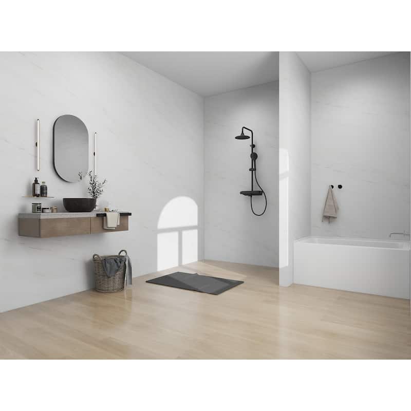Vanity Art Alcove Soaking Acrylic Bathtub