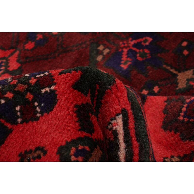 ECARPETGALLERY Hand-knotted Andelz Light Red Wool Rug - 3'7 x 9'10