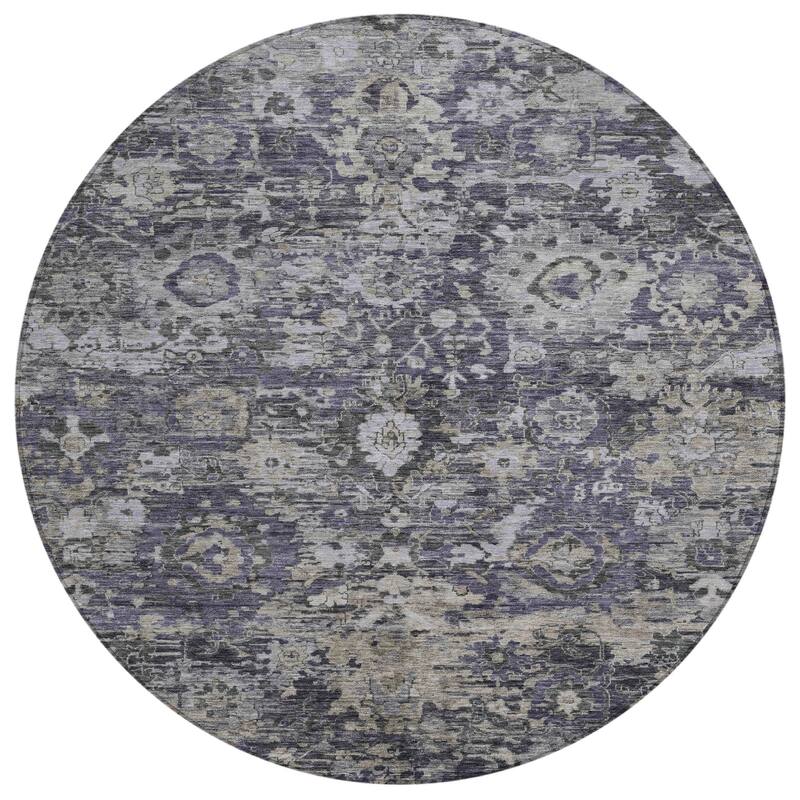 Machine Washable Indoor/ Outdoor Vintage Traditional Chantille Rug