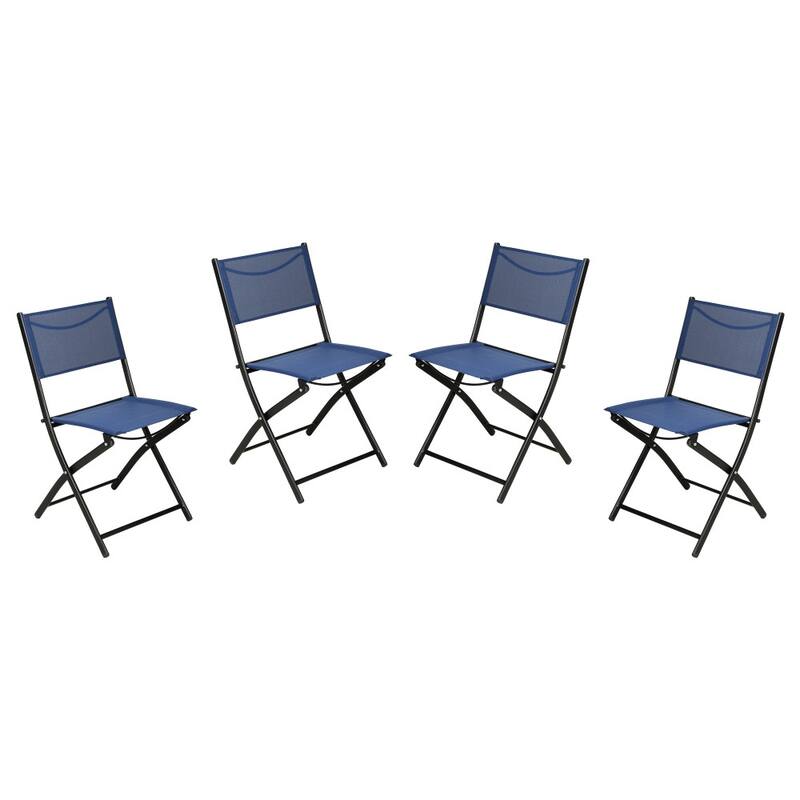 4 Pack Commercial Outdoor Flex Comfort Folding Chair with Metal Frame