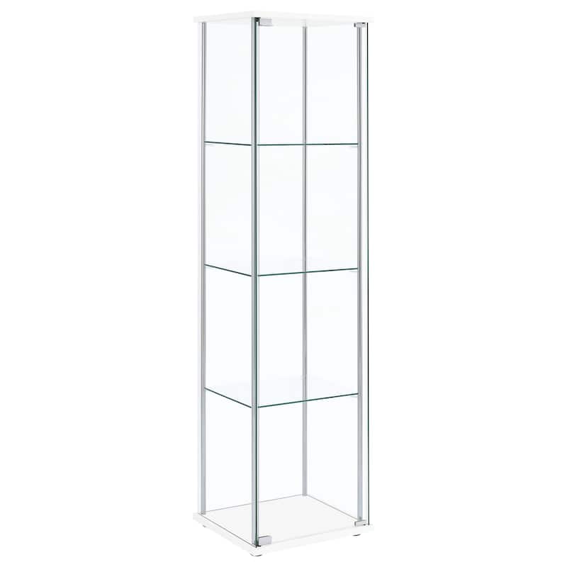 Bellatrix 4-shelf Clear Glass Curio Cabinet