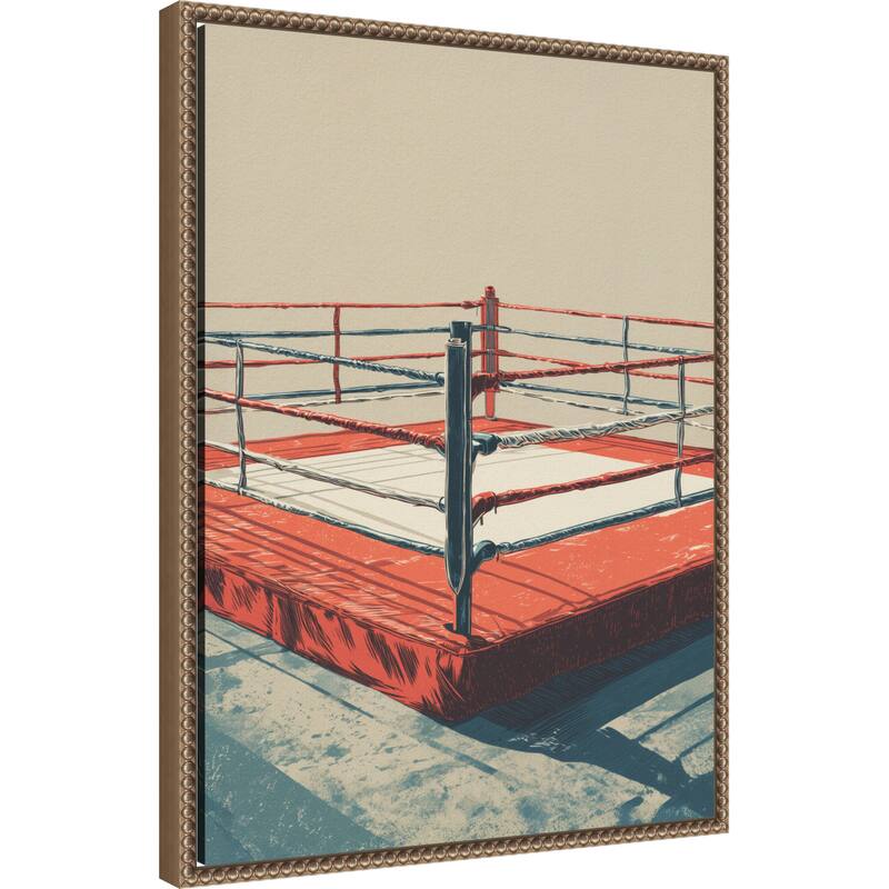 Boxing Ring by Andreas Magnusson (18 x 24 in.), Framed Canvas Wall Art Print