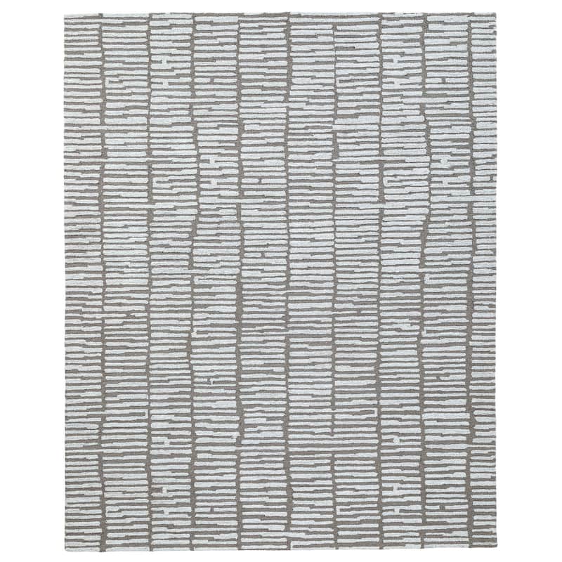 Terra by Obeetee Jaipur Static Taupe Rug - 3' x 5' - Natural/Diamond