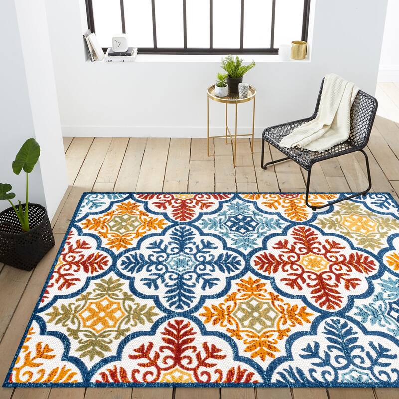 JONATHAN Y Circus Trellis High-Low Indoor/Outdoor Area Rug