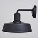 preview thumbnail 12 of 11, VAXCEL Hammond 1-Light Matte Black and White Dusk to Dawn Sensor Industrial Outdoor Wall Sconce, Durable Steel Shade, LED