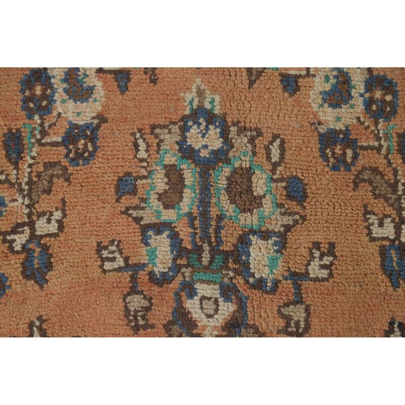 Traditional Hamedan Persian Vintage Area Rug Hand-Knotted Wool Carpet - 6'6"x 9'8"