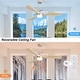 preview thumbnail 12 of 86, Sofucor 48/52 Inch Ceiling Fan with Light, Solid Wood Blades for Living Room, Bedroom,Smart Optional