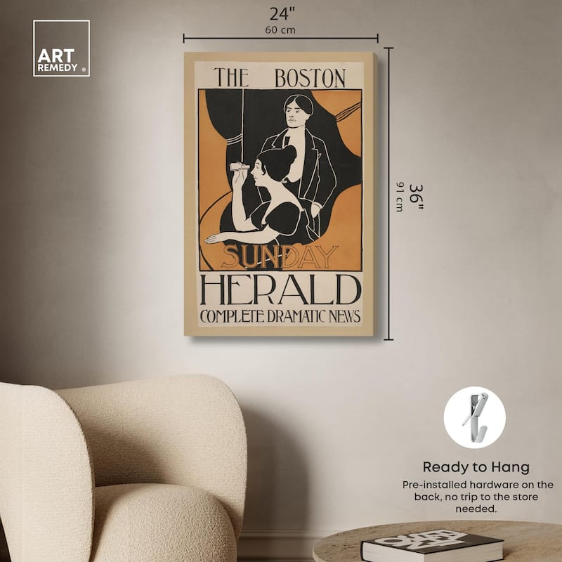 Sunday Herald 1893 Canvas by Art Remedy, Gallery Wrapped