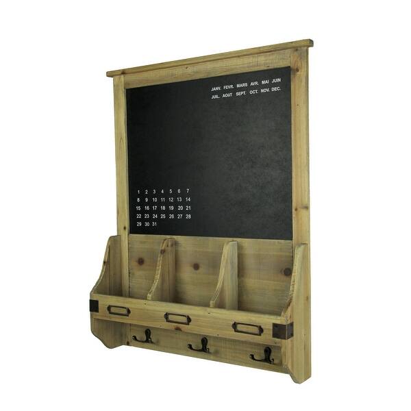 Shop Rustic French Farmhouse Style Wooden Chalkboard Mail Center