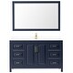 preview thumbnail 3 of 71, Daria 60 Inch Single Vanity, Cultured Marble Top, 58 Inch Mirror