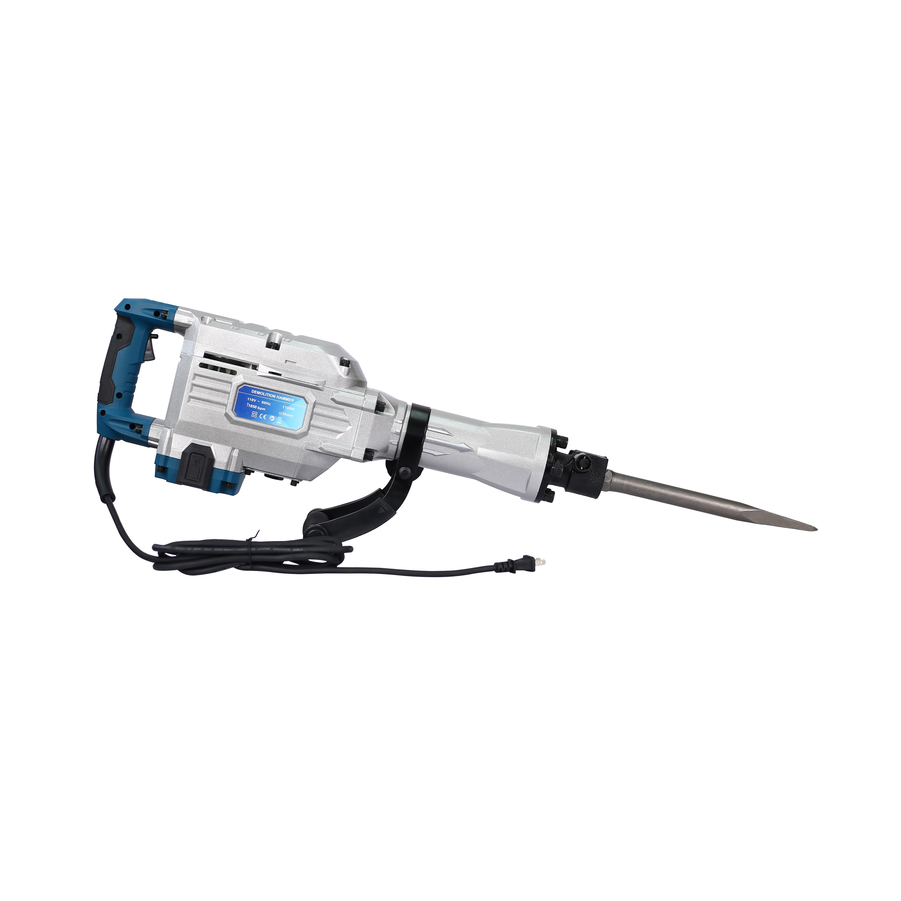 1700W 1900 BPM Electric Demolition Jack Hammer 1 1 8 Inch SDS Hex Heavy Duty Concrete Pavement Breaker Drills Kit