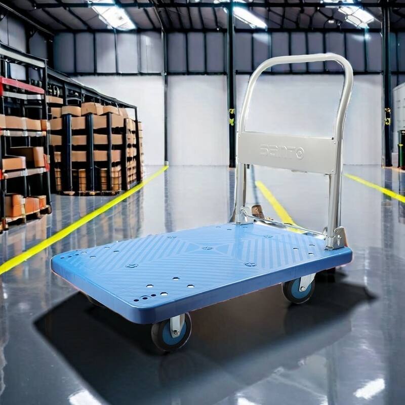 Hand Truck Platform Cart With 330lb Weight Capacity, Foldable Dolly