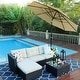 preview thumbnail 21 of 22, MAISON ARTS 10ft 3 Tiers Patio Outdoor Umbrella Matched with most Patio Table with Ventilation Auto-tilt and Crank Lift