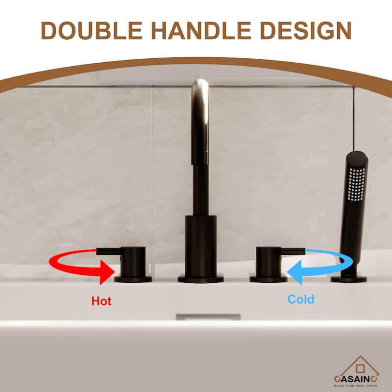 Single-Handle Deck-Mount Roman Tub Faucet