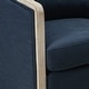 preview thumbnail 109 of 165, KINWELL 31"W Oak Frame Upholstered Swivel Barrel Armchair