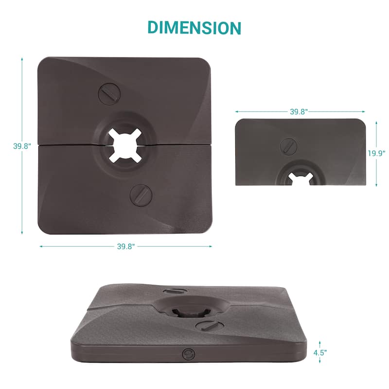 BONOSUKI 320LBs Heavy Duty Cantilever Patio Umbrella Base