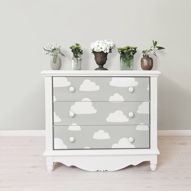 NuWallpaper Clouds Grey Peel & Stick Wallpaper - 216in x 20.5in x 0.025in