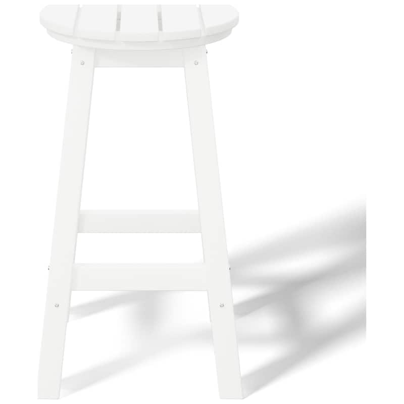 Polytrends Laguna Hdpe All Weather Outdoor Patio 24" Round Counter Stool (Set Of 3)