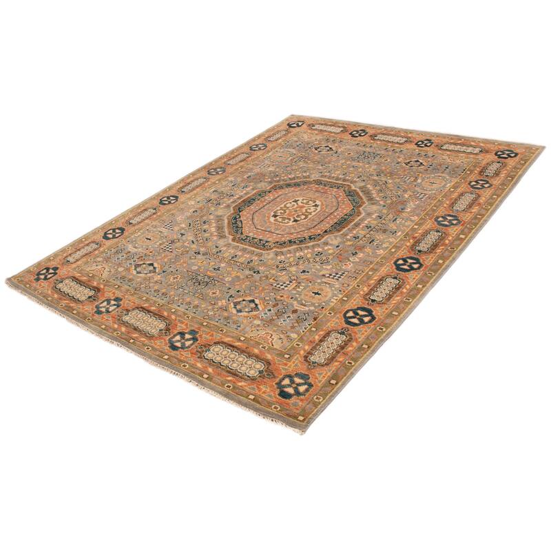 ECARPETGALLERY Hand-knotted Jules Serapi Grey Wool Rug - 8'9 x 11'11