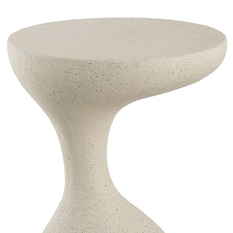 Boracay 19.75" Modern Minimalist Indoor/Outdoor Resin Drink Table