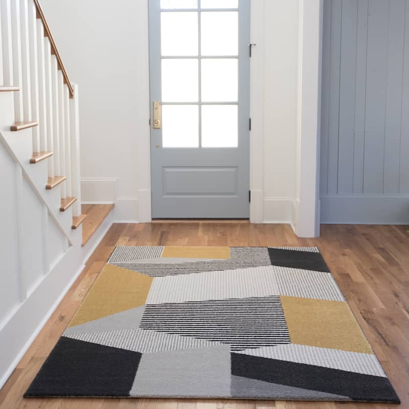 Carson Carrington Taxerud Abstract Area Rug - 7'10" x 10' - Gold