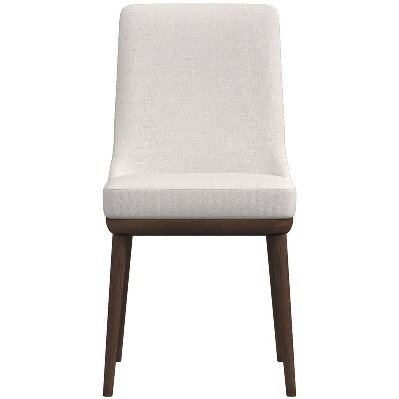GDFStudio - Kate Modern Mid-Century Dining Chair with Curved Backrest & Upholstered Seat, Set of 2 - 24"