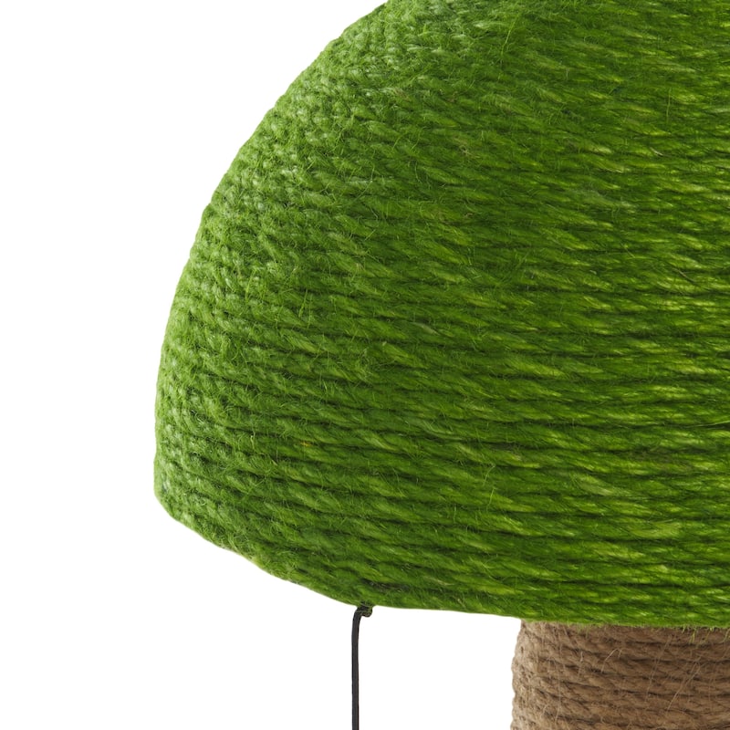 SAFAVIEH Home Natural/Green 14"W x 14"L x 21"H Jute Cat Scratch Post - 14"W x 14"L x 21"H