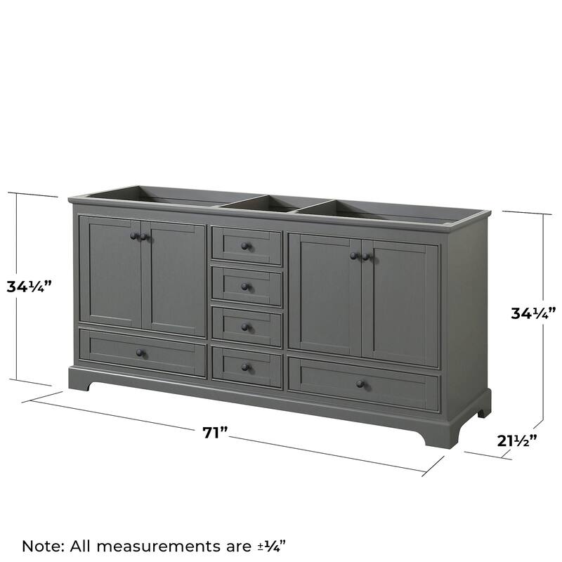 Wyndham Collection Deborah 71" Free Standing Double Wood Vanity