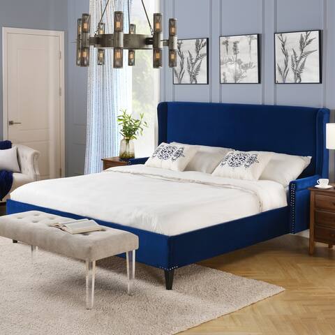 Copper Grove Ronse Wingback Platform Bedframe with Headboard
