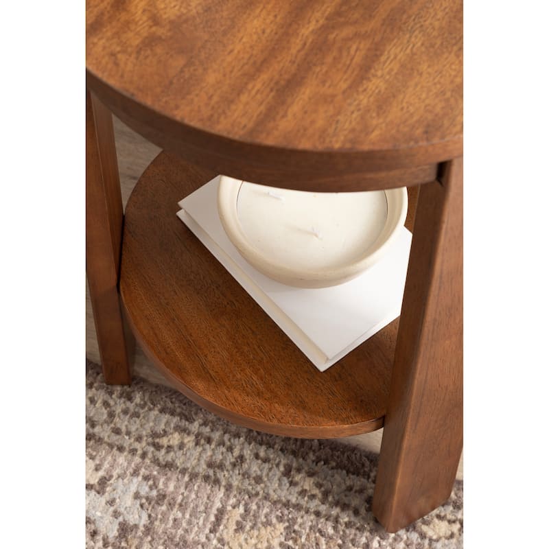 Kate and Laurel Foxford Round Wood Side Table