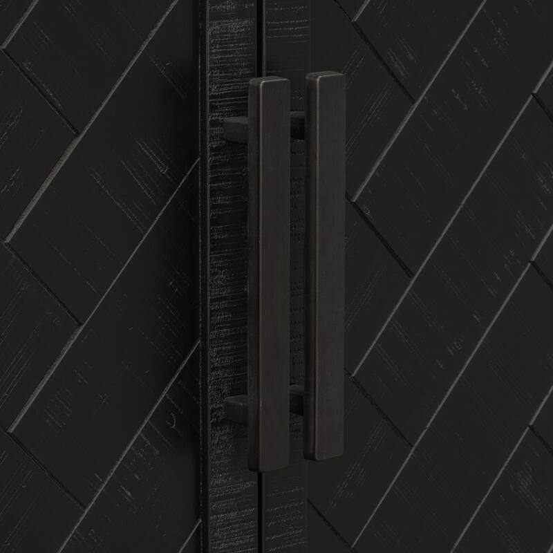 Vintage Buffet Server Cabinet Console Cabinet Floor Cabinet with Pull Handle, Accent Cabinet Storage Cabinet