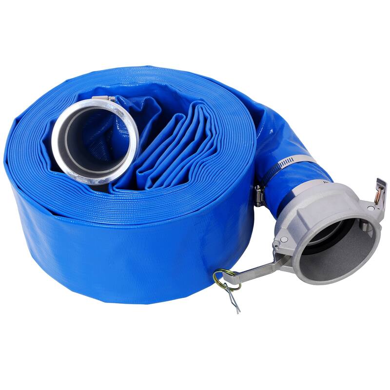 3" Heavy Duty Pool Backwash Hose, Reinforced PVC with Aluminum Camlock