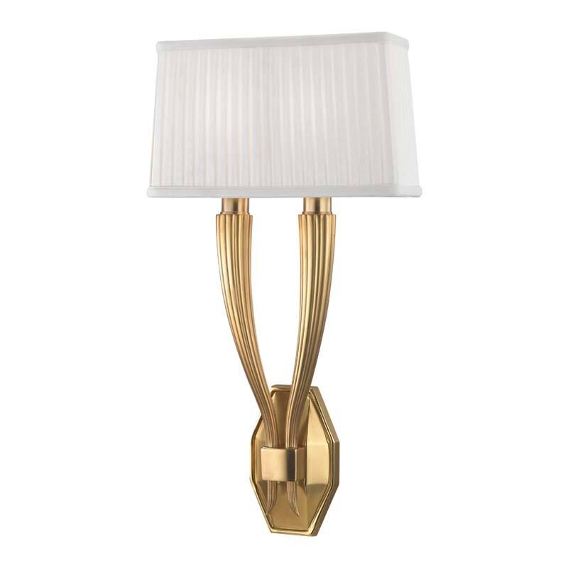 Hudson Valley Lighting Erie 2 Light 21" Tall Wall Sconce - Aged Brass
