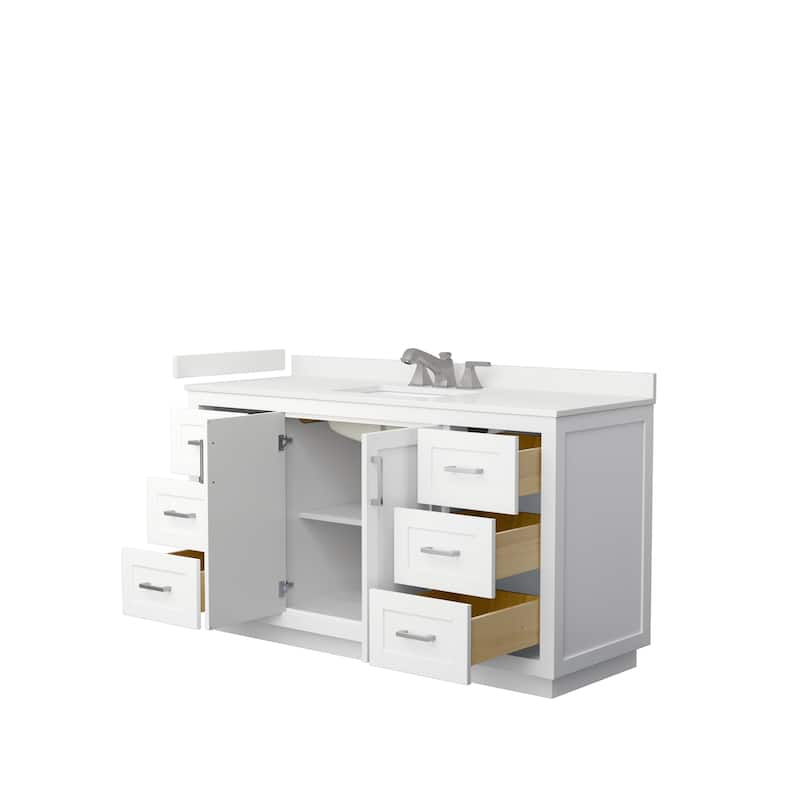 Miranda 60-inch Single Vanity, Quartz Top
