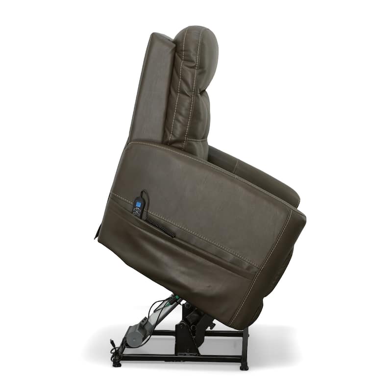 Kenner Driftwood Power Lift Recliner with Power Headrest & Lumbar by Flexsteel