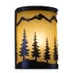 preview thumbnail 7 of 11, Yosemite 1 Light Bronze Rustic Tree Flush Indoor Outdoor Wall Sconce - 8-in W x 11-in H x 5-in D