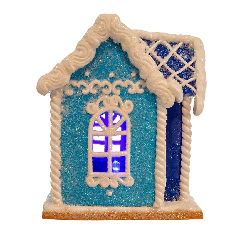 Kurt Adler 4-Inch Clay Dough Hanukkah LED House Table Piece