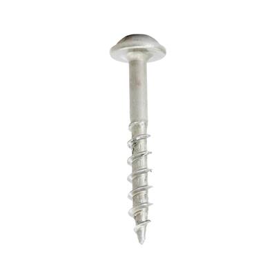 #8 x 1-1/2" Square Round Washer Head Screws Plain Steel Pack of 1000