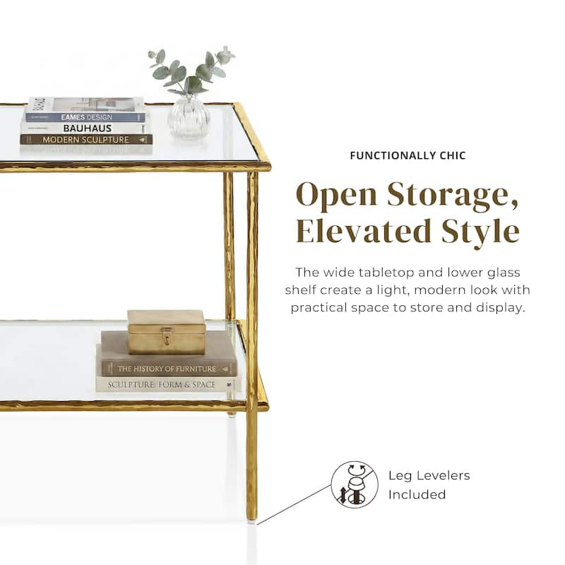 Furniture of America Zayen Modern 2-Piece Upholstered Queen Size Hammered Metal Platform Bedroom Set with Nightstand