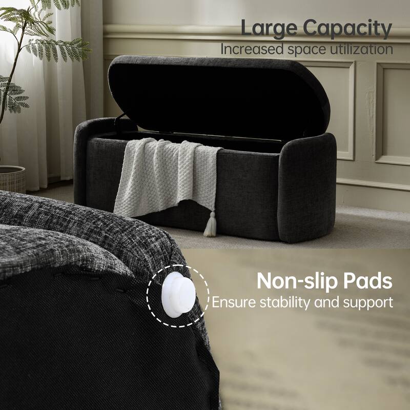 Bedroom Bench Storage Bench with Arms Ottoman entryway bench with storage End of Bed Bench, Entryway Bench