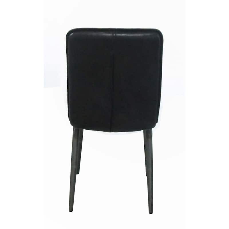 Black and Antique Black Side Chair(Set of 2)