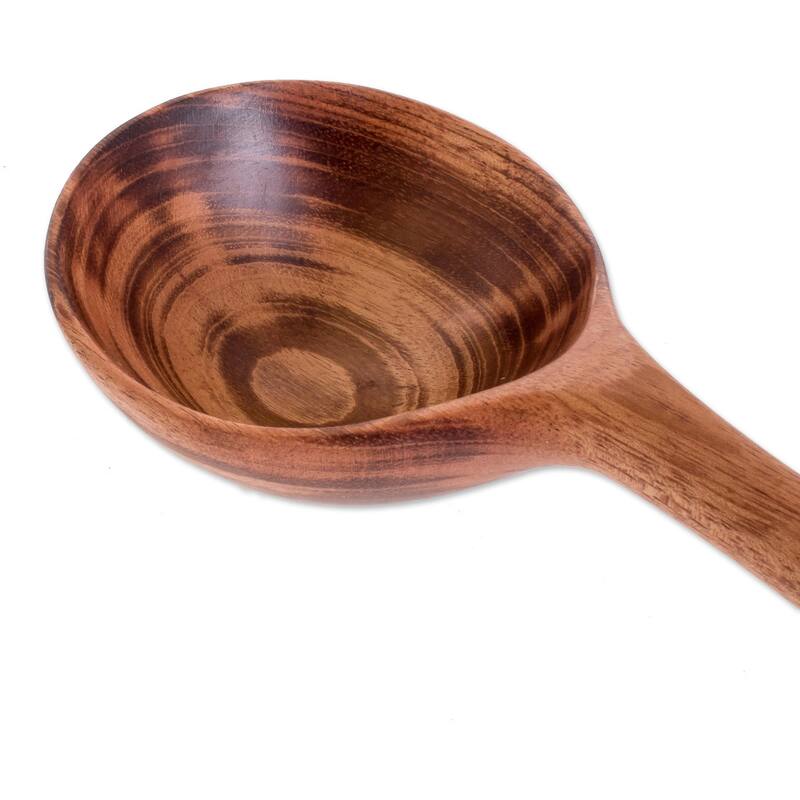 Novica Handmade Familiar Flavor Wood Serving Spoon