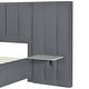 preview thumbnail 20 of 64, Plush Upholstered Platform Bed Frame with Oversized Headboard and 2 Side Storage Shelf, Velvet Fabric Wingback Bed